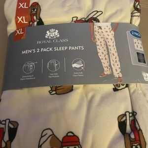 Aldi, Loungewear Pajamas  sleep pants. 2 pair. Black plaid and dog patterns.